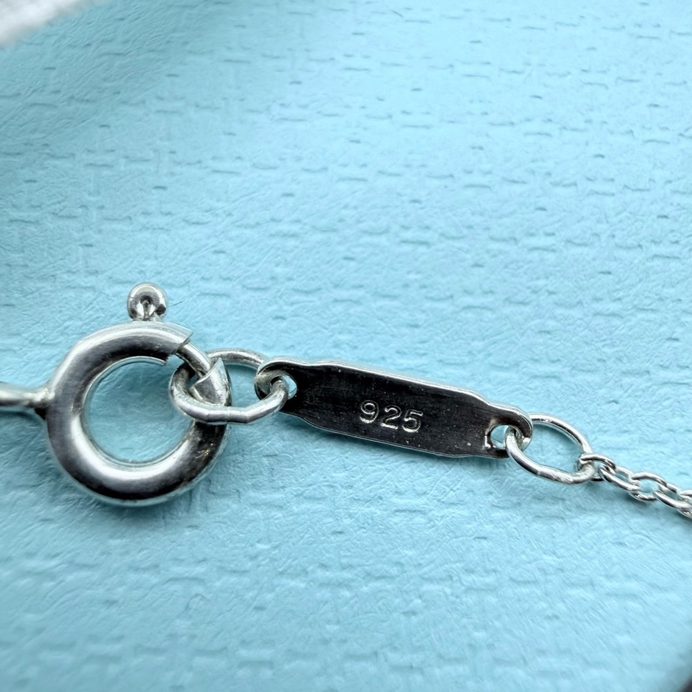 Tiffany & Co. Return to Tiffany Blue Letters Heart Tag Necklace Pendant Medium - Picture 6 of 6